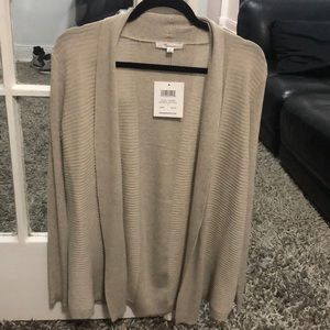 Tan colored knit cardigan